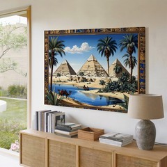 Egyptian Pyramids Tapestry Canvas Classical Ancient Egypt Wall Art