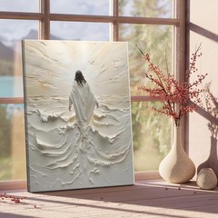 Jesus Walking on Water Canvas Art Print – Christian Wall Decor 12x16in