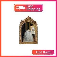 FOLKOR Classical Wall Art Prints with Vintage Gold Picture Frame, Girl Reading C