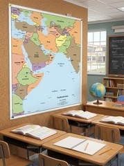 1996 CIA Map Southwest Asia Wall Art Poster Print Home Office Decor Homeschoolin