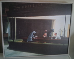 Stupell Industries Night Hawks Dogs Wall Art 16 x 20 Framed Canvas Print