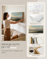 SHENIFY Vintage Framed Wall Art Coastal Sky Landscape Scenery Rustic Home Dec…