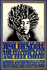 Jimi Hendrix – Electric Flag – Blue Cheer – 1968 – Concert Poster