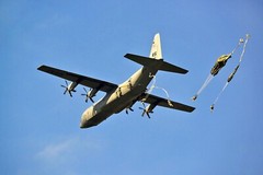 C-130 Hercules U. S. Paratrooper Jump POSTER 24 X 36 Inches Military Aircraft