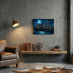Hogwarts Harry Potter Canvas UV Print 16×12 Retro Vintage Fan Wall Art Decor