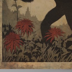 BIGFOOT BOTANICAL Poster Print, SASQUATCH Flower Wall Art, Cryptid Floral Decor
