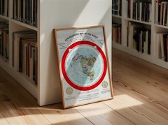 1892 Flat Earth Map – Alexander Gleason’s New Standard Map the World Globe Model
