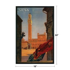 Siena Italy Town Square Vintage Travel Cool Wall Art Print Poster 16×24