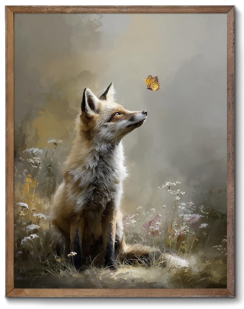 Vintage Wall Art Prints – Vintage Fox Printable Wall Art, Antique Fox Wall De…