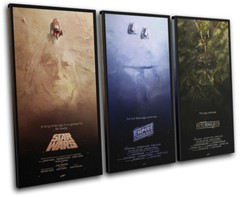 Star Wars Trilogy Posters Movie Greats TREBLE CANVAS WALL ART Picture Print