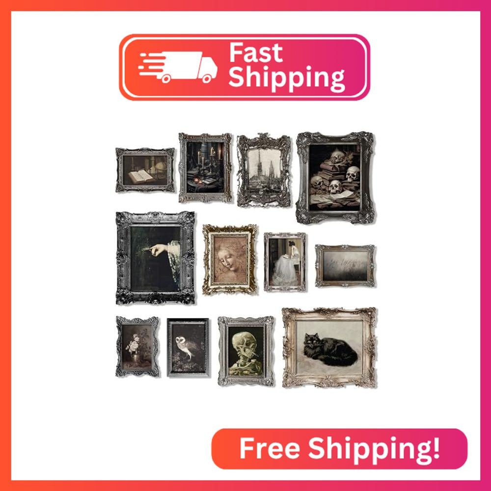 97 Decor Dark Academia Wall Art Prints – Vintage Moody Wall Decor, Gothic Poster