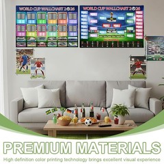 2026 World Cup Bracket Poster – 27×40 Inch Wall Chart with Marker Pen – DIY Sche