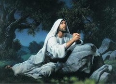 JESUS IN GETHSEMANE GLOSSY POSTER PICTURE PHOTO BANNER PRINT christ praying 5667
