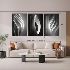 Large Frame Modern Abstarct Wall Art for Living Room, Minimalist Bright Style…