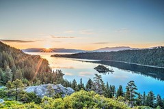 Lake Tahoe Emerald Bay Sunrise Photo Art Print Poster 24×36 inch