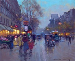 stretched canvas art print giclée – poster – pillow. Boulevard des Italiens.