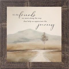 It’s the Friends We Meet Along the Way Framed Wall Art Inspirational Decor