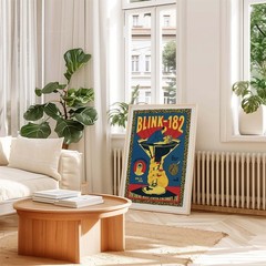 Blink-182 Concert Poster Wall Art A0 Large Print Decor Illustrative