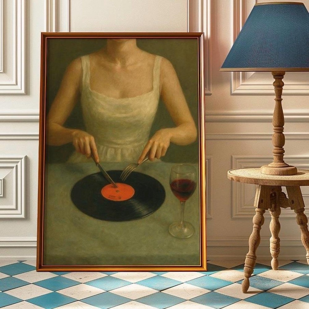 Vintage Vinyl Record Wall Art Retro Music Poster Classic Record Player Decor