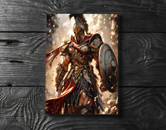 Spartan Roman Warrior Art Poster Print – No Frame