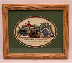 Home & Garden Party A House and A Home Love and Dreams 8X10 Framed New