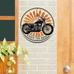 Wall Art Decor For Home, Vintage Motorcycle Tin Metal Signs Graphic Aluminum Ci