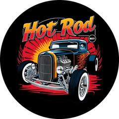 Hot Rod Image, Acrylic Print, Wall Art Home Decor