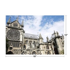Notre Dame Rose Window Cathedral in Paris France Photo Art Print Poster 18×12
