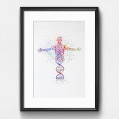 Dignovel Studios DNA Human Particle Medical Education Science Art Print