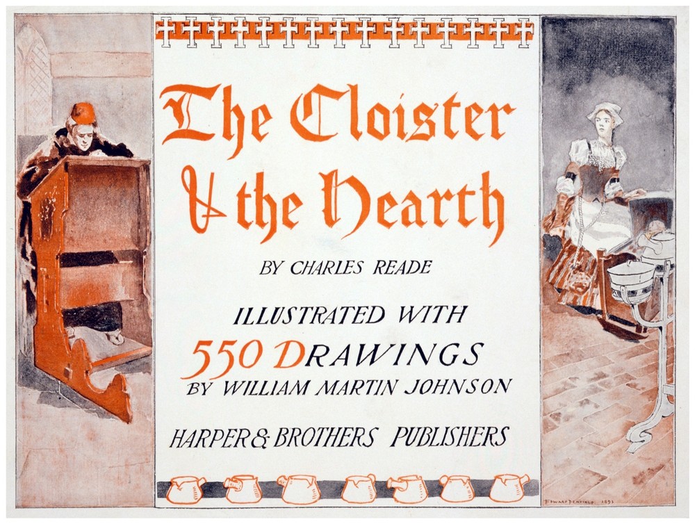 9137.The cloister & the hearth.man on podium.POSTER.decor Home Office art