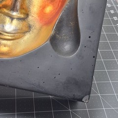 Wall Art Set Of 2 Blk/gold Buddha faces Negative Space LQQK Philippines