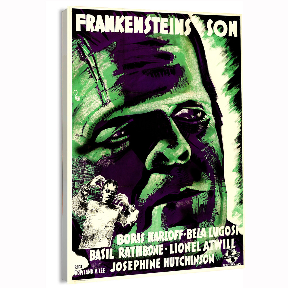 1939 Son of Frankenstein (Universal) Swedish Movie Poster or Canvas