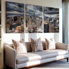 3 Pieces New York City Skyline Large Wall Art Set for Living Room Set Of 3