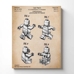 Interlocking Figure Wall Art Canvas Print, Mini Figures Canvas, Ready To Hang
