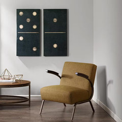 Black Canvas Wall Art Set 2 Pieces Unframed Art Print 36 In. X 18 In.