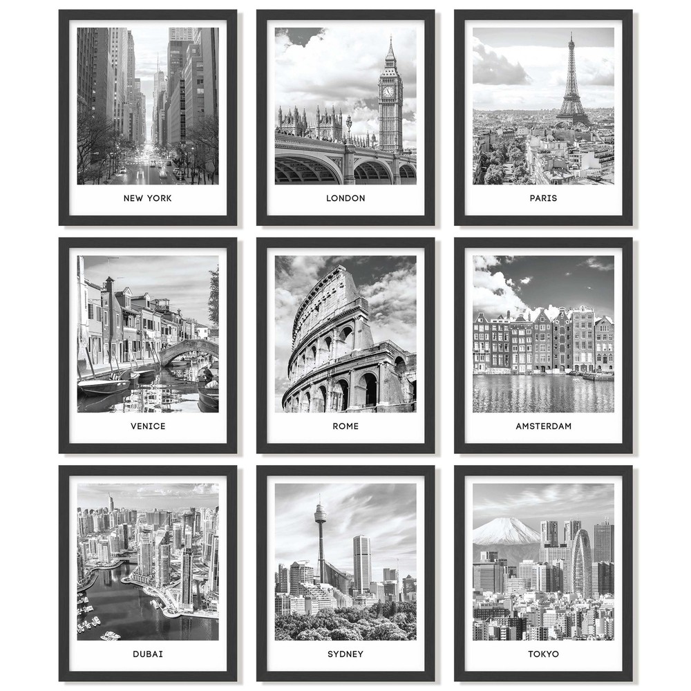 Black White City Wall Art Print – Cityscape Pictures, Famous Architecture Lan…
