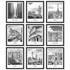 Black White City Wall Art Print – Cityscape Pictures, Famous Architecture Lan…