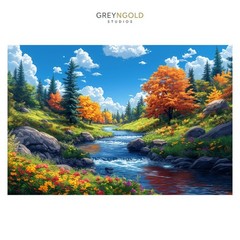Beautiful Natural Landscape Art Poster Wall Art Print pick size A4/A3/A2/90x60cm