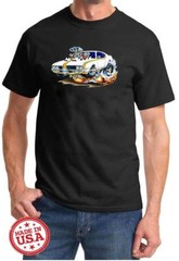 1969 Hurst Olds 442 Cutlass Full Color Cartoon Tshirt NEW FREE SHIPPING