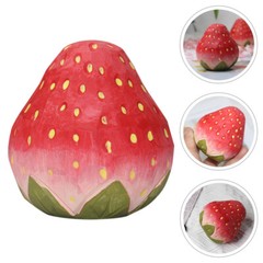 Wood Carving Strawberry Ornament Delicate Wood Strawberry Statue Adornment
