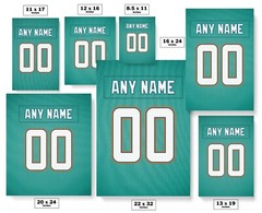 Miami Dolphins Football Jersey Print – Personalized Any NAME & NUMBER