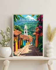 Colombia Travel Print – South America, Colombia Poster, South America Poster
