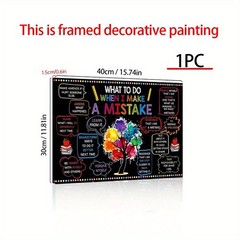 Canvas Art Kids Mistake Growth Guide Color Tree Classroom Wall Decor