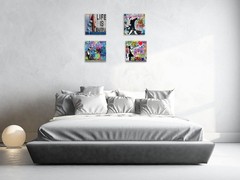Biufo Banksy Canvas Wall Art Prints Pop Street Art Picture Paintings for Livi…