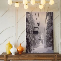Ski Lift In Winter Forest Journey Through Snow-Covered Pines Embark On