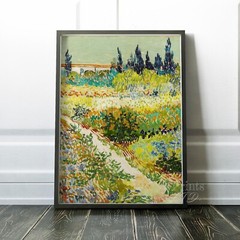 Vincent van Gogh Garden at Arles 1888 Premium Art Print