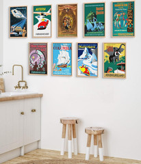 Vintage Disney Posters – Disneyland Ride Posters, Disney Home Decor Adult, Vinta