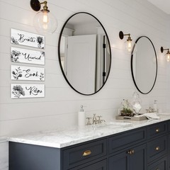 Luxurious 10×4» Farmhouse Bathroom Plaque Set – Easy Install & Lasting Design