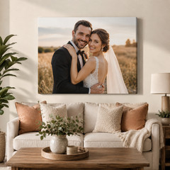 Custom Family Photo Canvas Print Personalized Framed Wall Art Gift