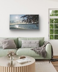 Sea Sunset with Vibrant Leaves | Original Photography Unframed Canvas 8×12 in